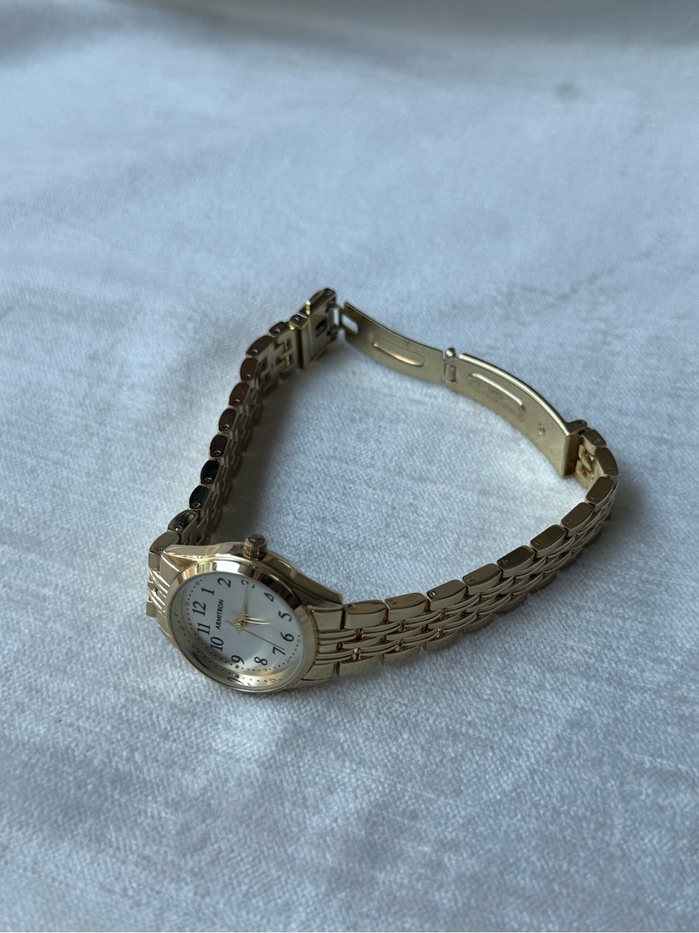 Armitron Gold-tone Watch with White Dial - Picture 4 of 10